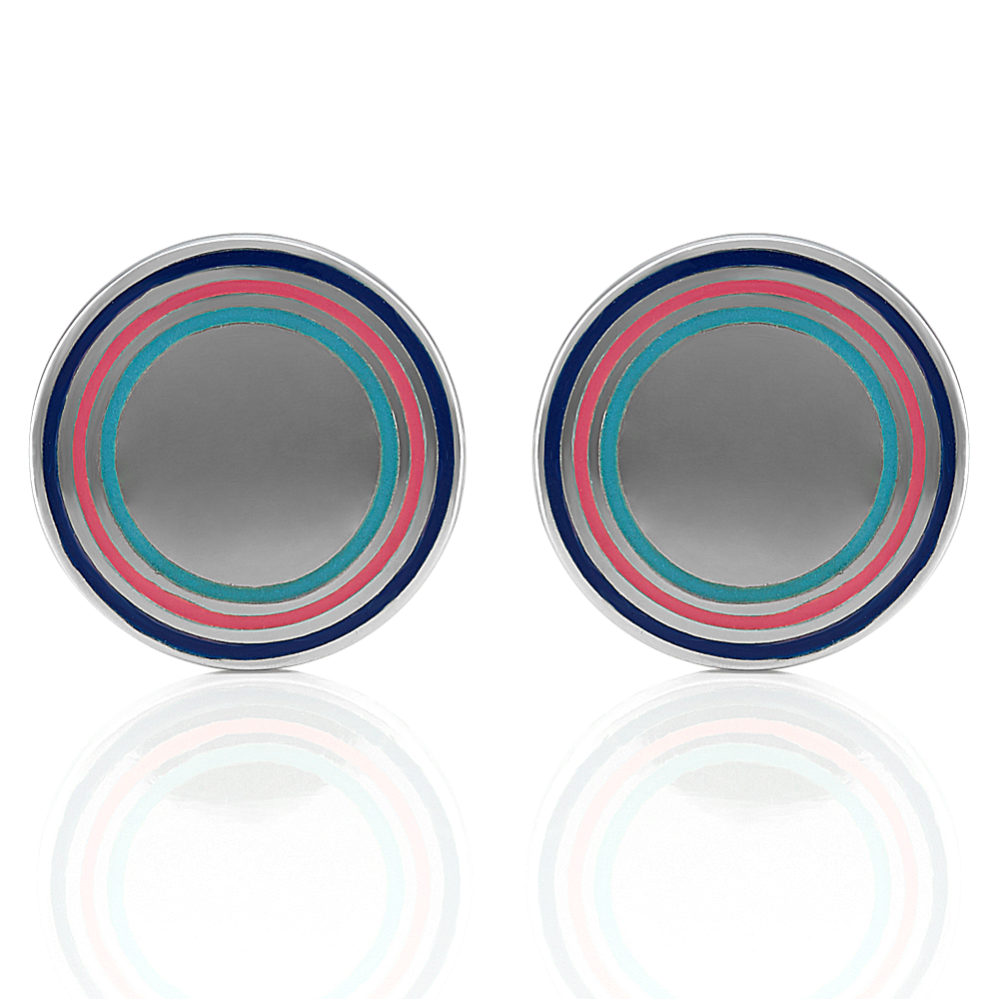 Circle Sterling Silver Cuff Links