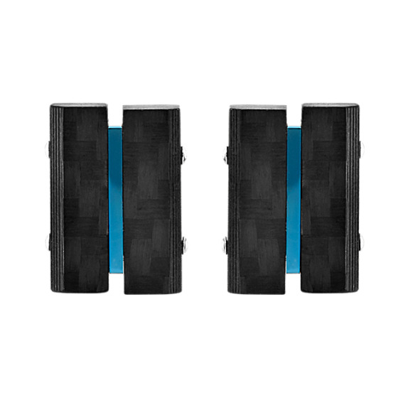 Stainless Steel and Carbon Fiber Cuff Links