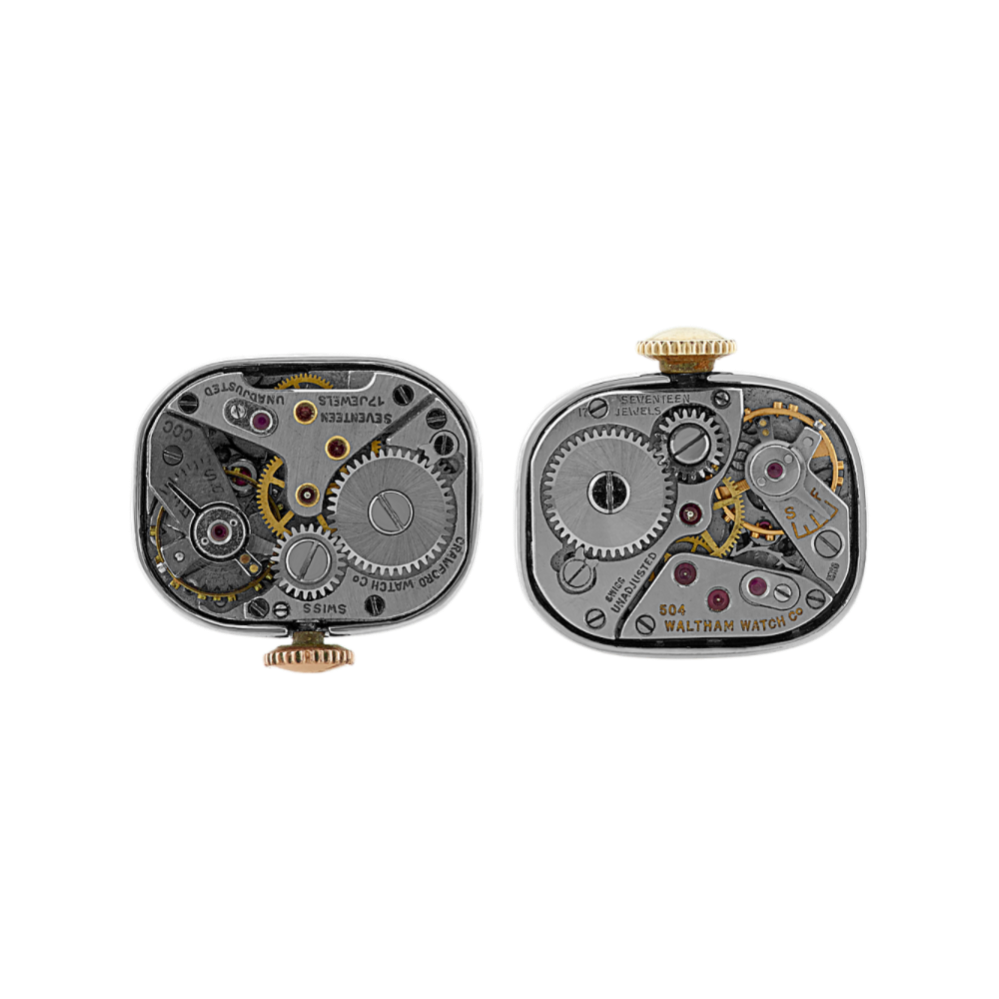 Sterling Silver Watch Cufflinks