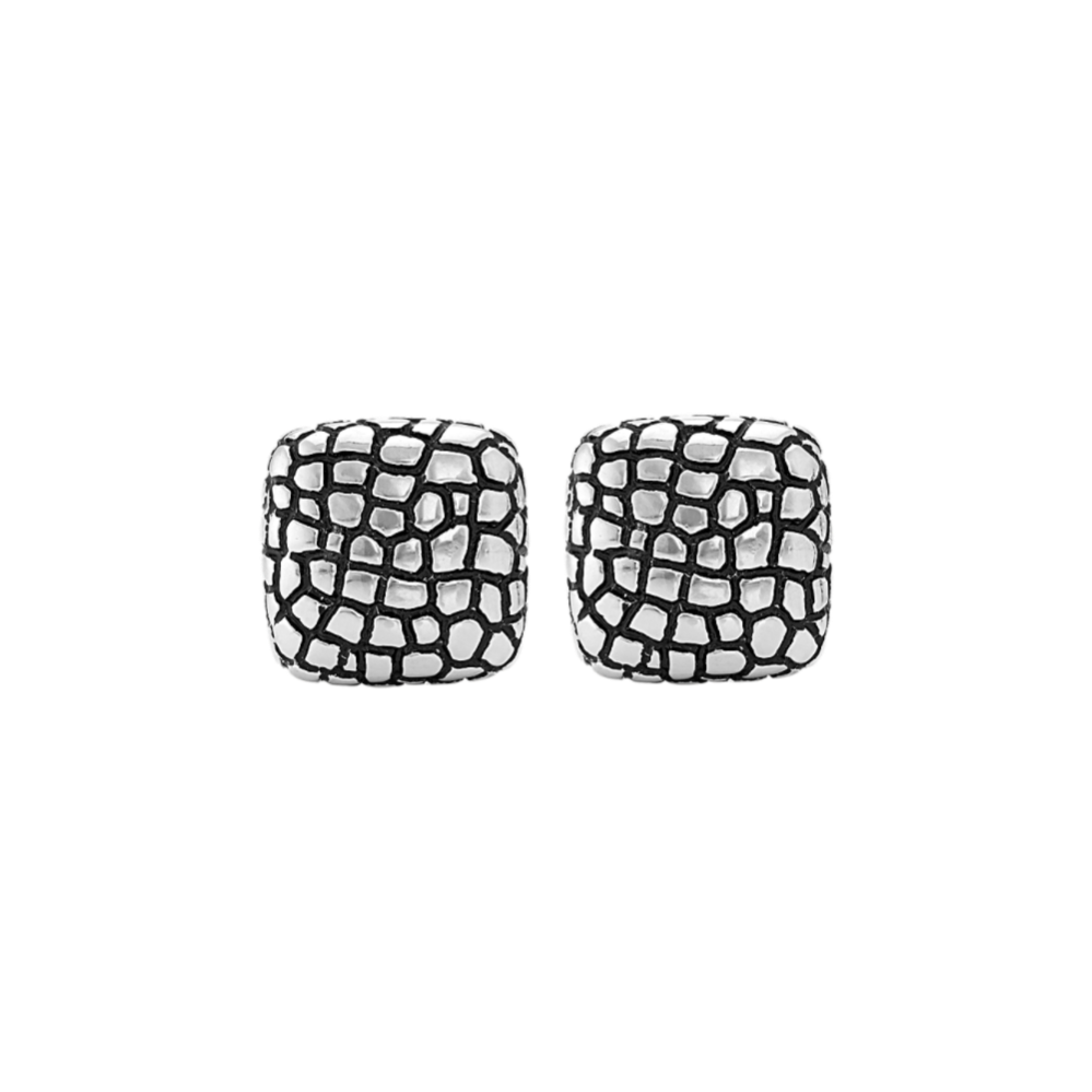 Textured Sterling Silver Cuff Links