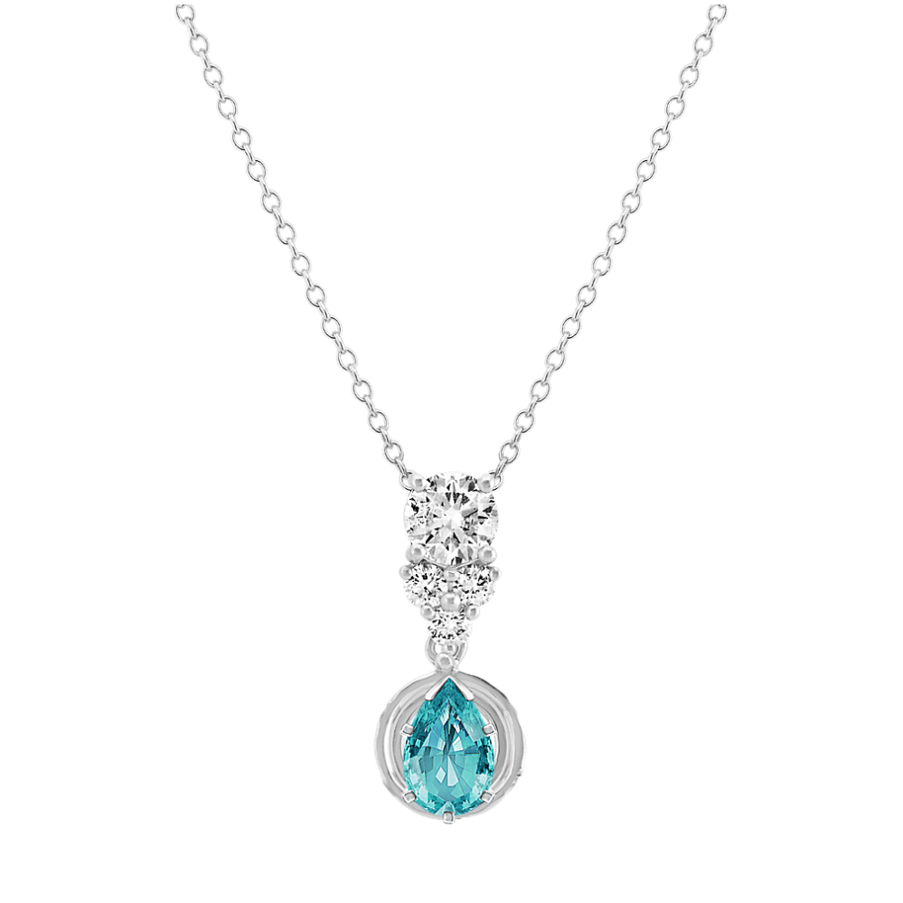 Diamond Dangle Pendant for Round Gemstone (22'')