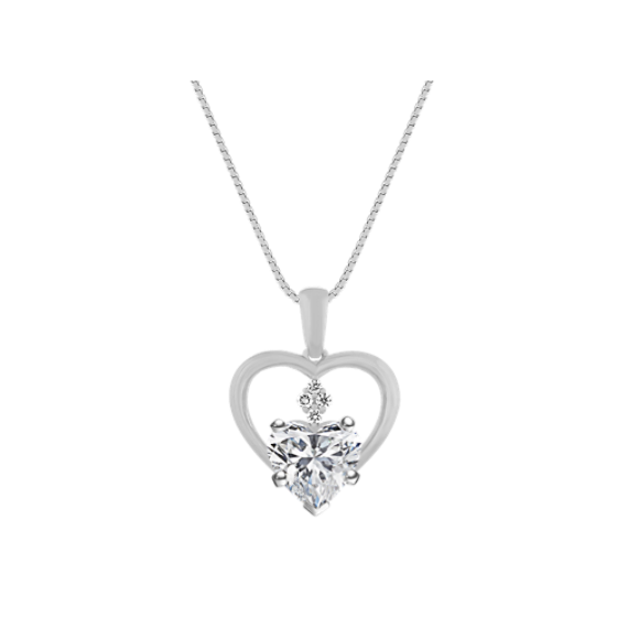 Diamond Pendant for Heart-Shaped Gemstone (18'')
