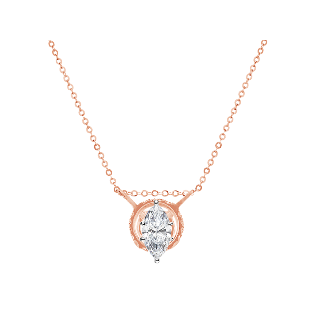 Pendant for 2.75 ct. Gemstone in 14K Rose Gold (18'')
