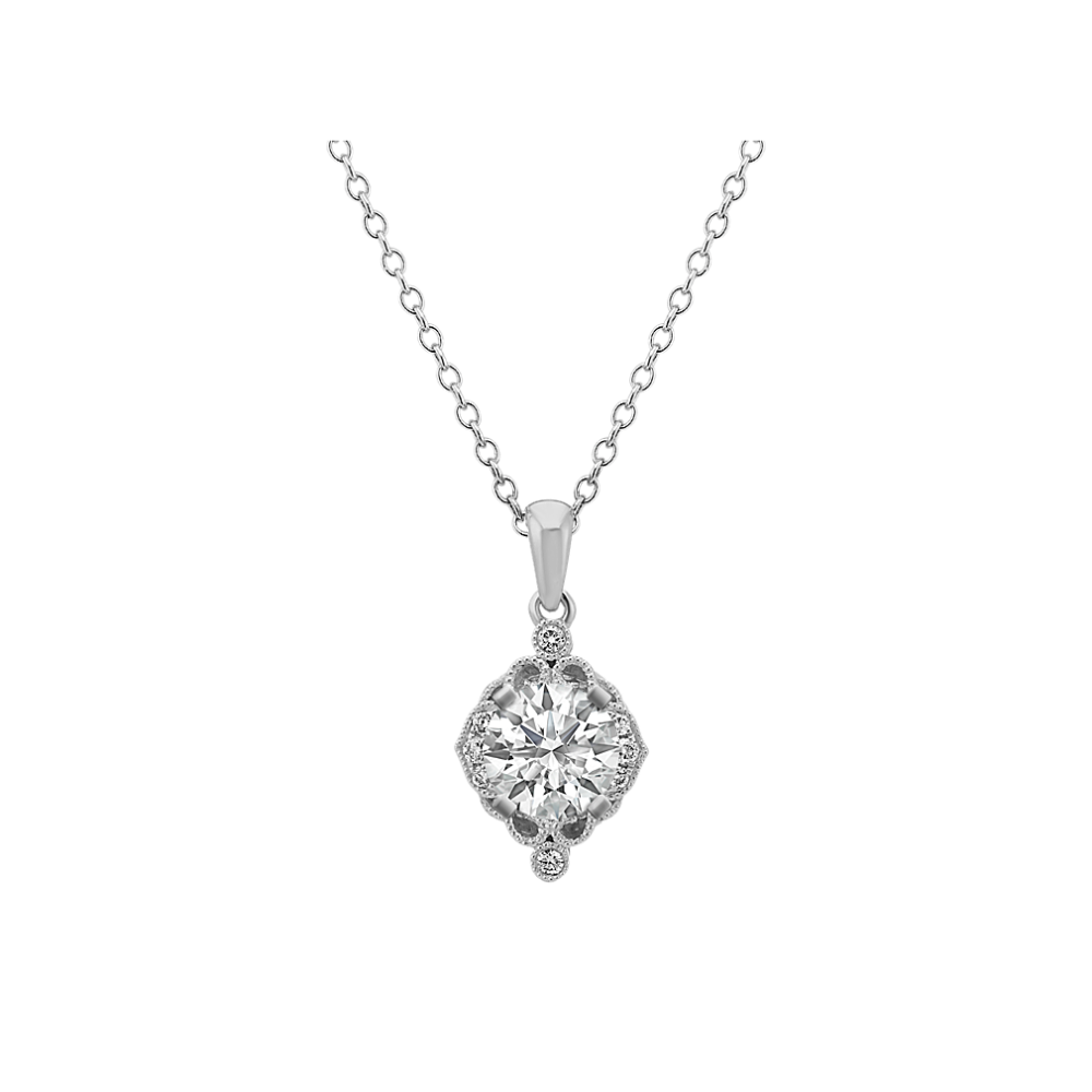 Antique diamond pendant necklace sale