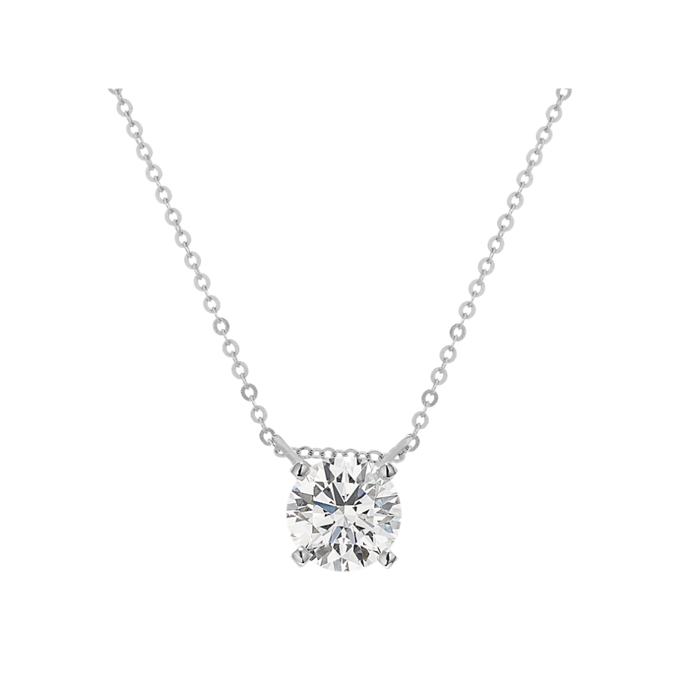 Pendant for a 1.25 ct. Gemstone in 14K White Gold (18'')