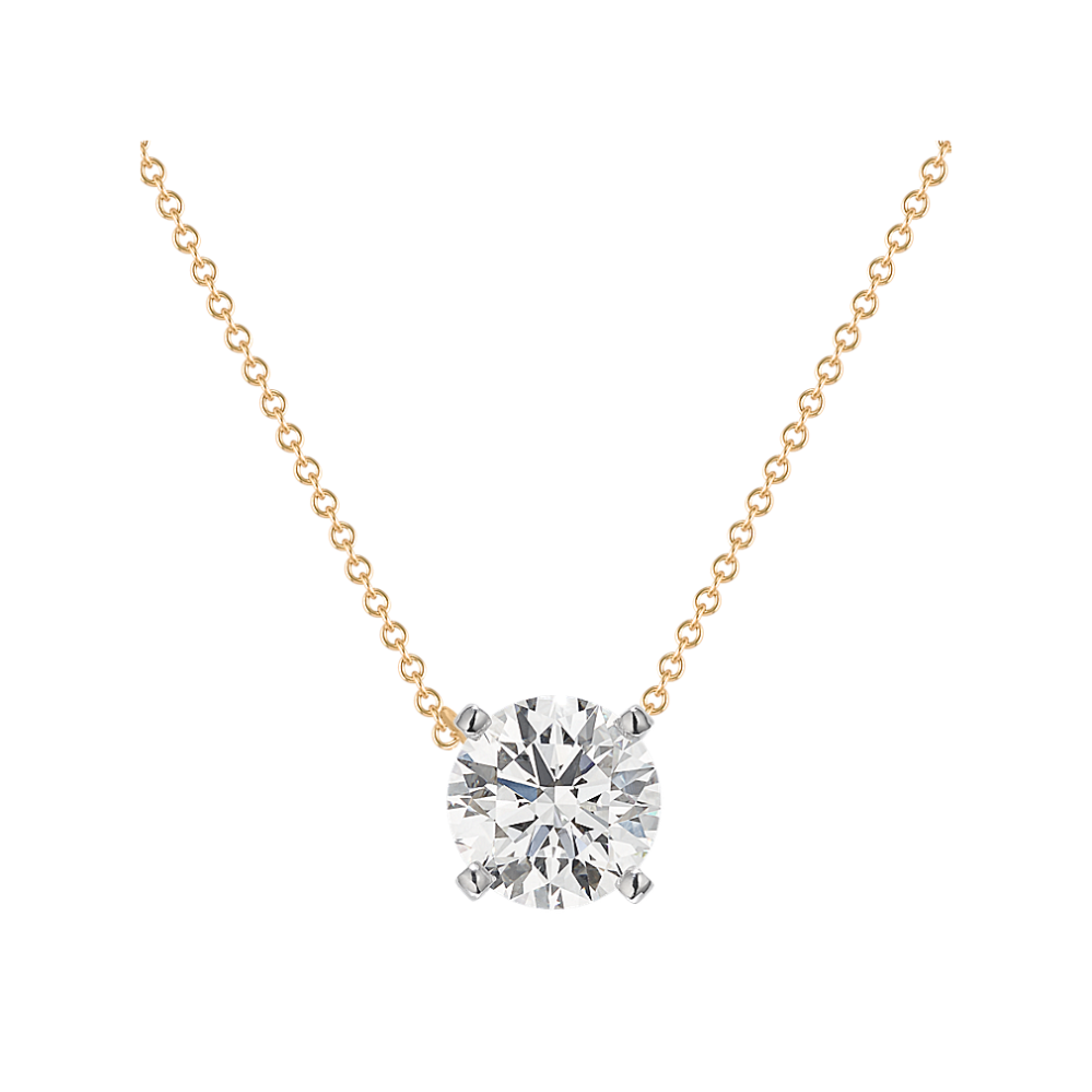 Pick Your Gemstone Pendant for 2 ct Round (18'')