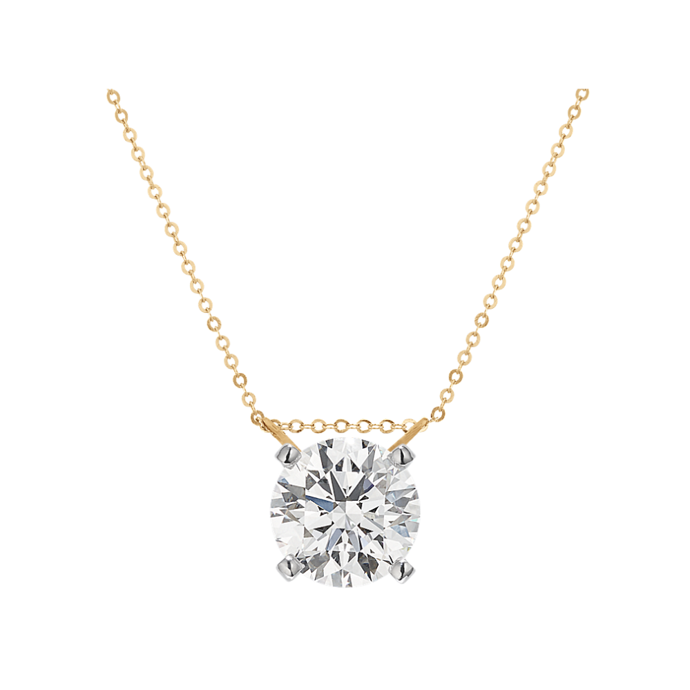 Pendant for 2.75 ct. Round in 14K Yellow Gold (18'')