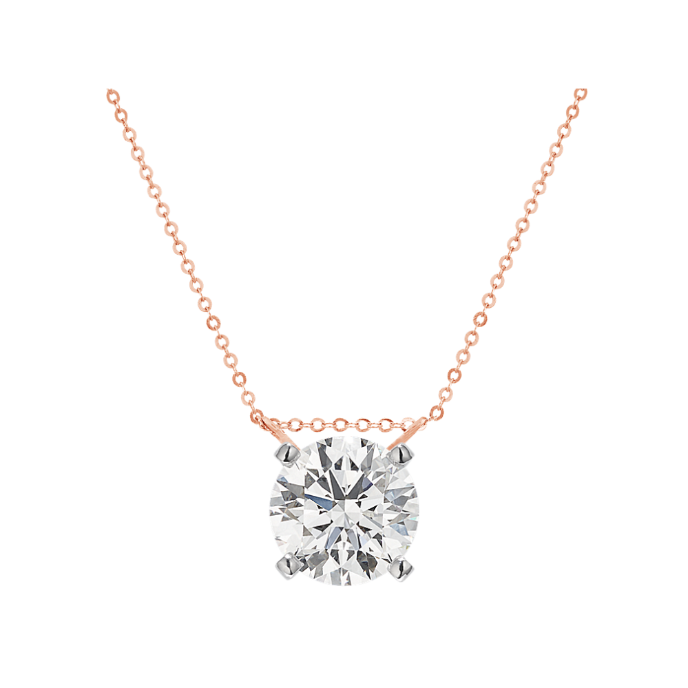 Pendant for 2.75 ct. Gemstone in 14K Rose Gold (18'')