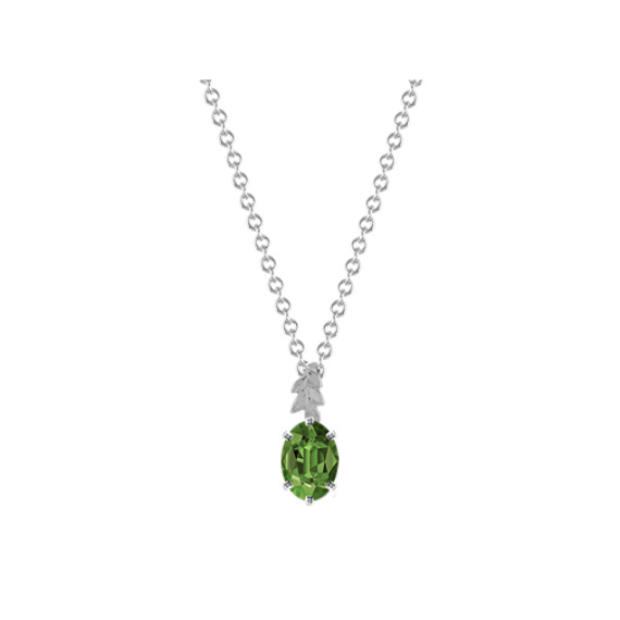 Leaf Pendant for Oval Gemstone (18 in)