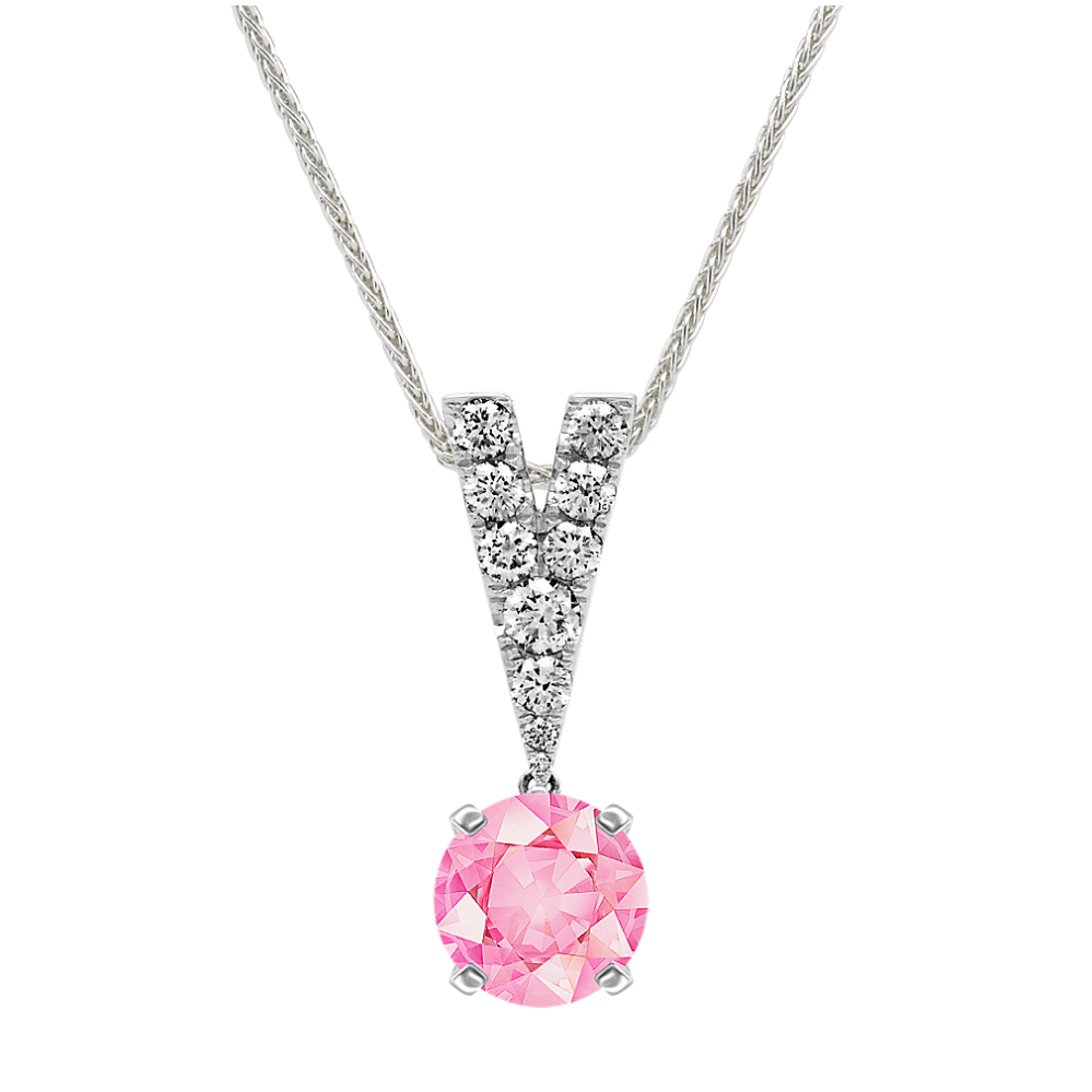 Diamond Pendant in 14k White Gold (22'')