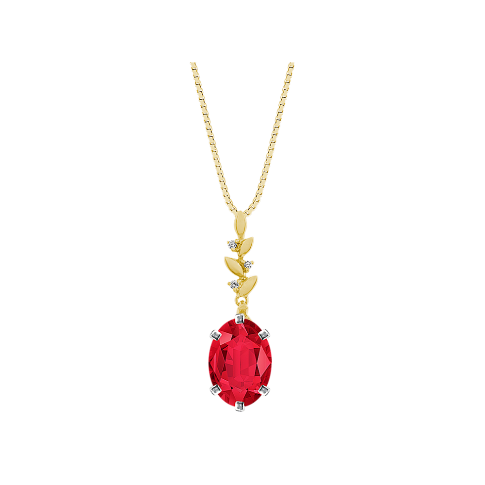 Yellow gold ruby necklaces discount