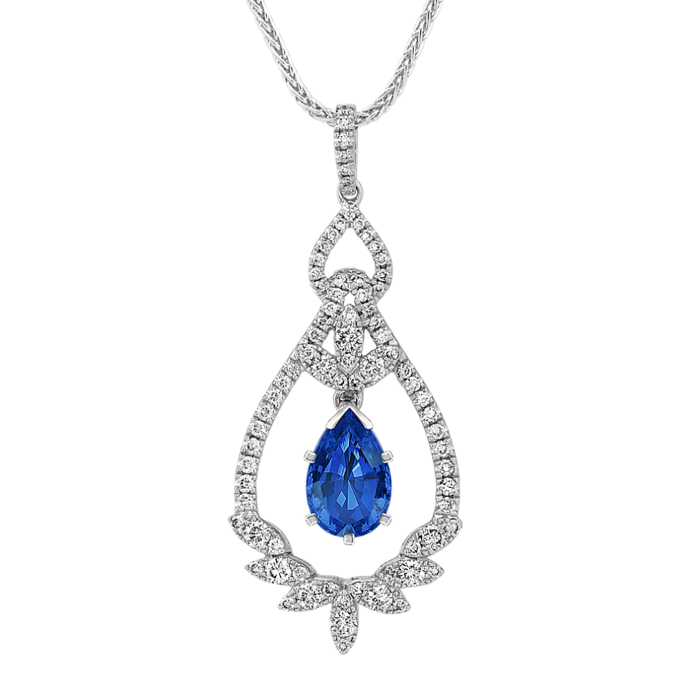 Vintage Diamond Pendant for Pear-Shaped Gemstone (22 in) | Shane Co.