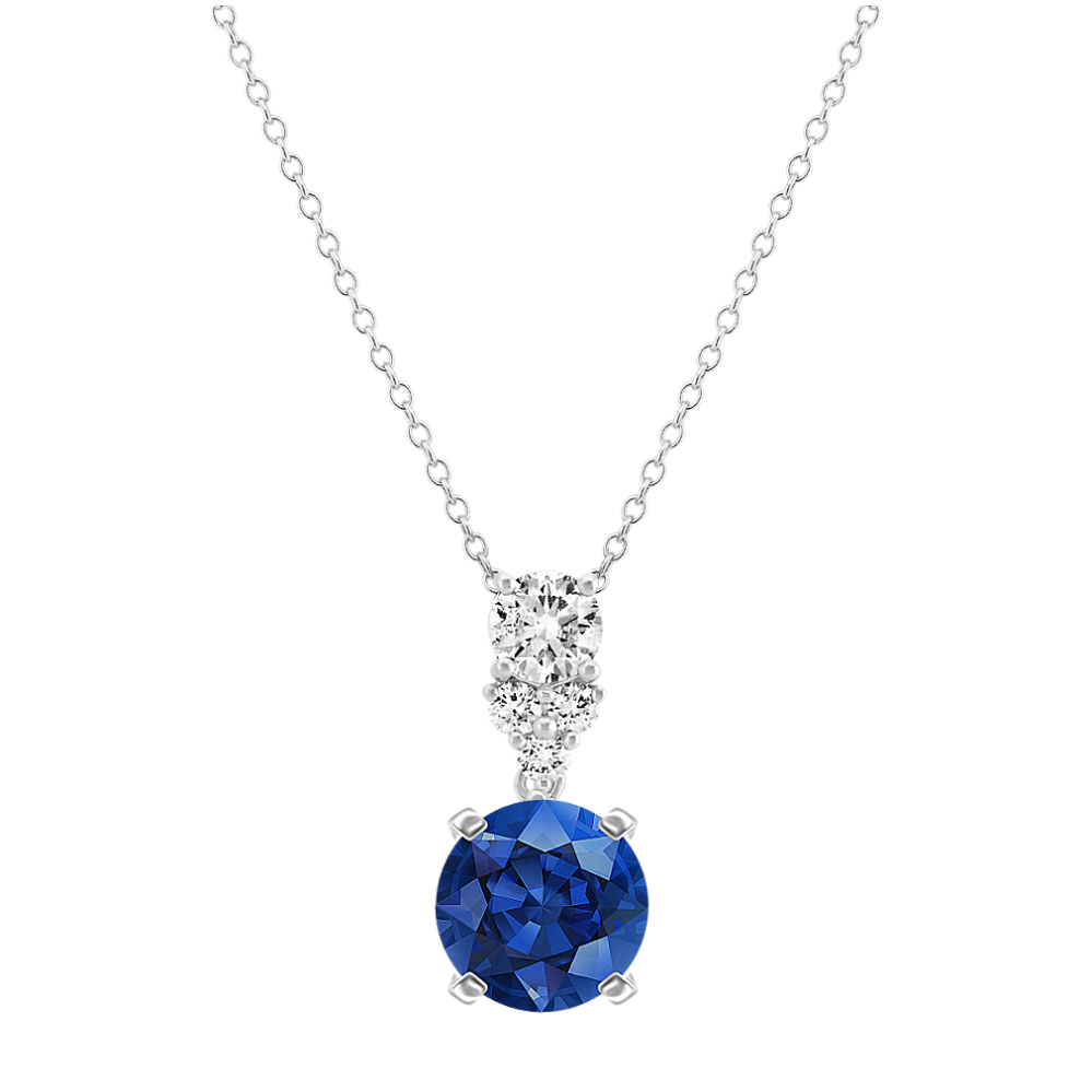 Diamond Dangle Pendant for Round Gemstone (22'')