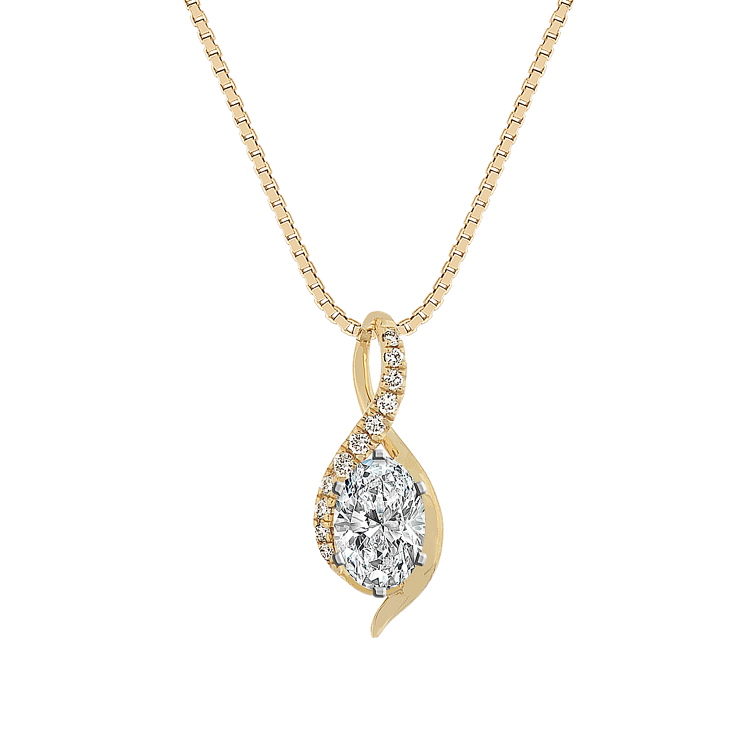 Nyla Diamond Infinity Pendant in 14K Yellow Gold (18 in)