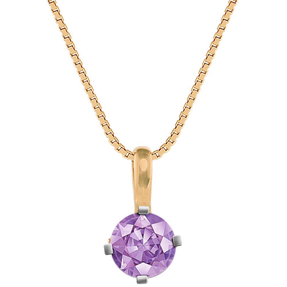 Amethyst pendant yellow gold sale