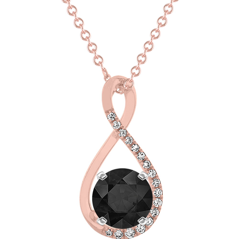 Pick-Your-Gem Diamond Infinity Pendant