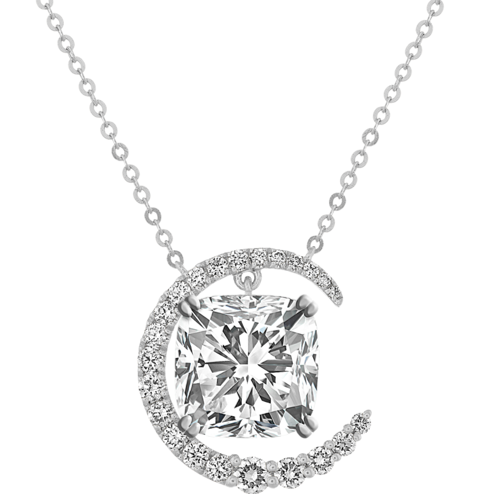 Pick-Your-Gem Crescent Necklace (18'')