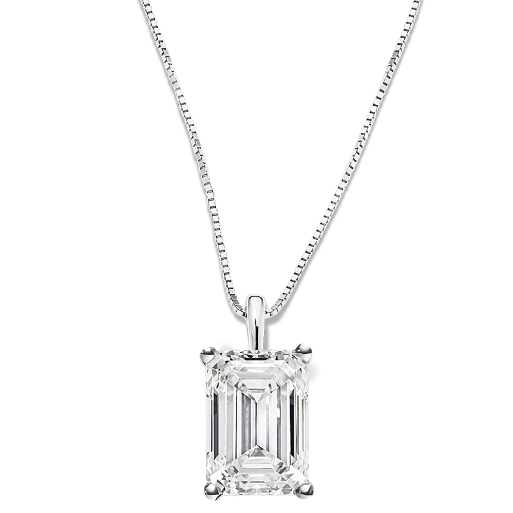 Pick-Your-Gem Pendant (8x6mm Emerald Cut)