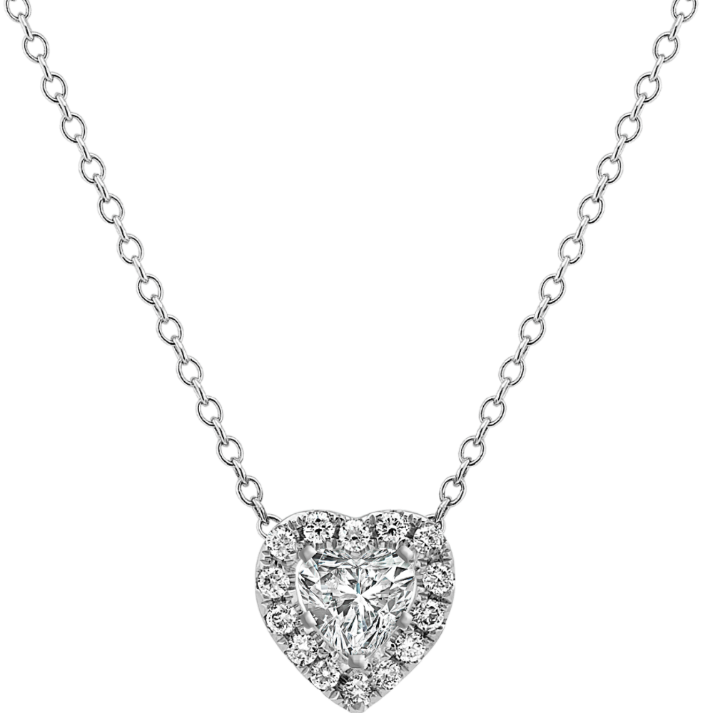 Heart Shaped Diamond Pendant (22 in)