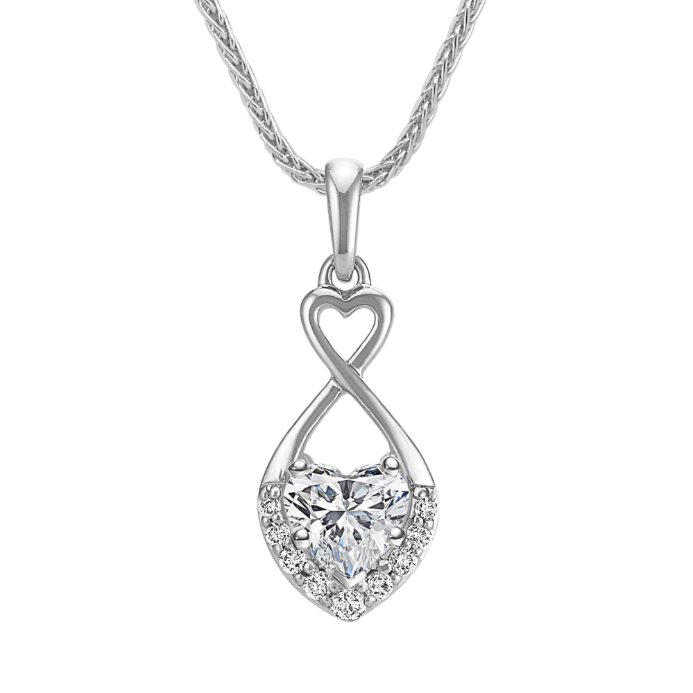 Figure Eight Pendant for Heart-Shaped Gemstone (22'')