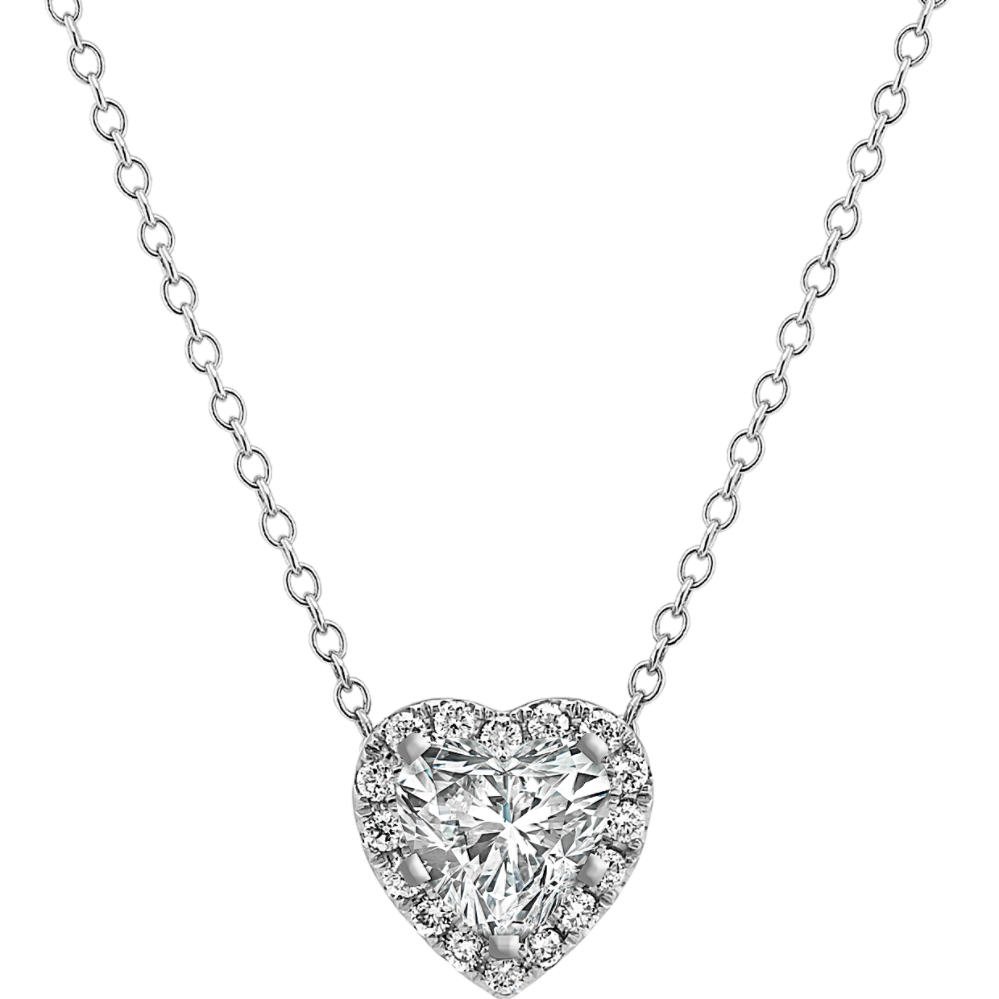 Heart Shaped Diamond Pendant (22 in)