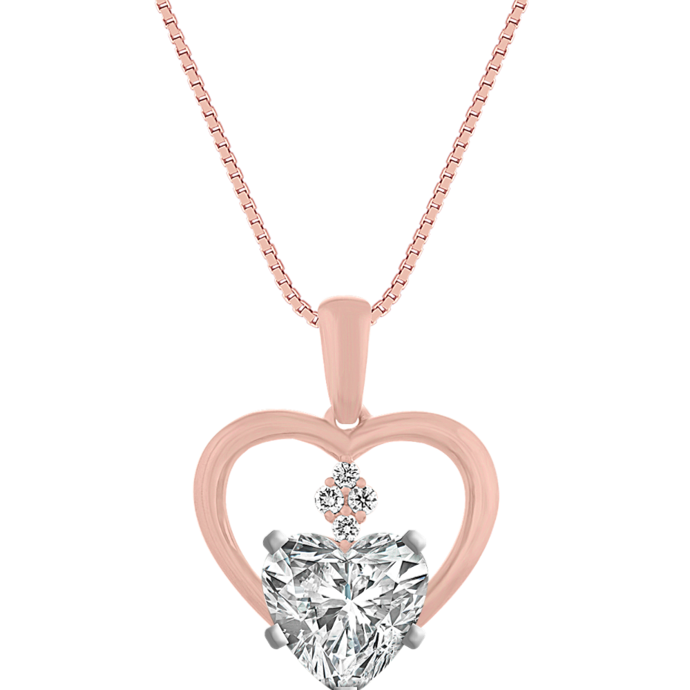 Diamond Pendant for Heart-Shaped Gemstone (18 in)