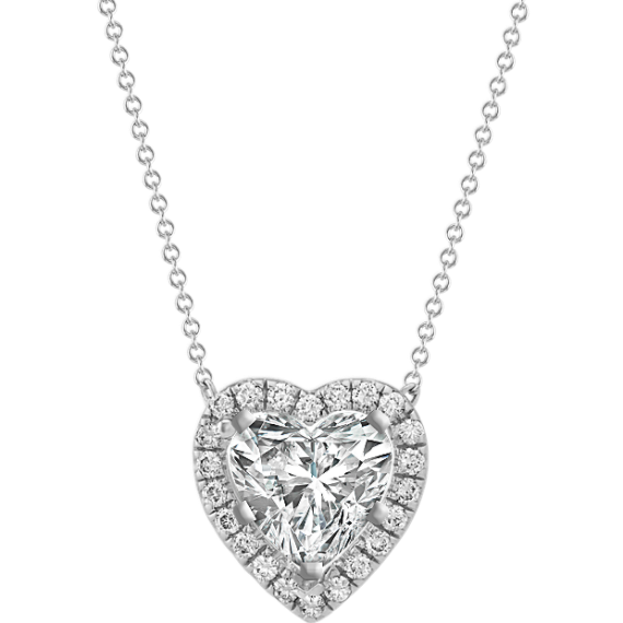 Diamond Pendant For Heart-Shaped Gemstone (22 in)