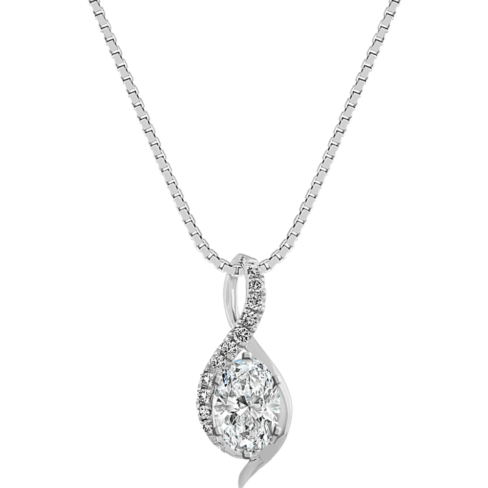 14k White Gold 3mm Gemstone Infinity Inspired Pendants 14k White Gold 3mm Gemstone Infinity Inspired Pendants