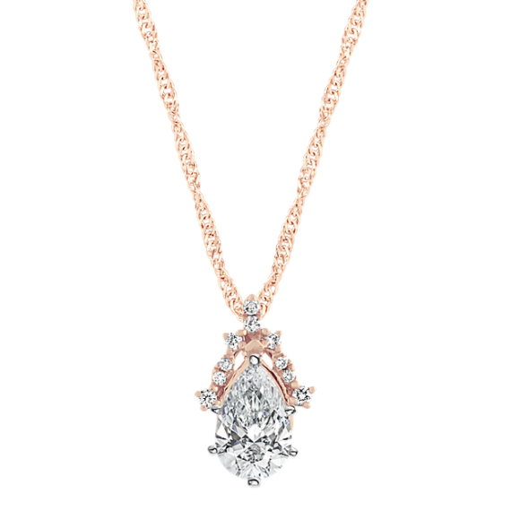 Sugarplum Diamond Dangle Pendant in 14k Rose Gold (18'')