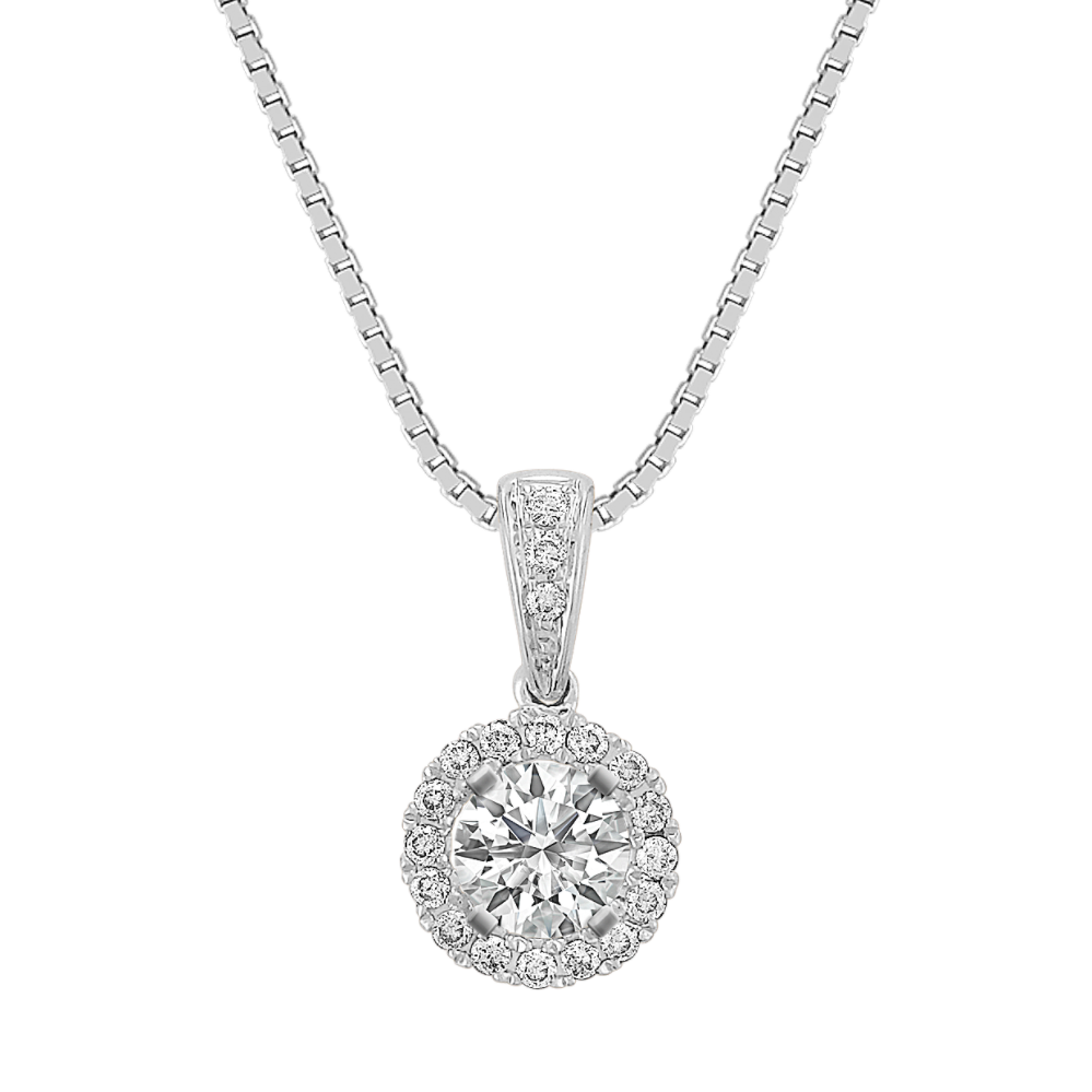 Lumina Pick-Your-Gem Halo Pendant (5mm Round)