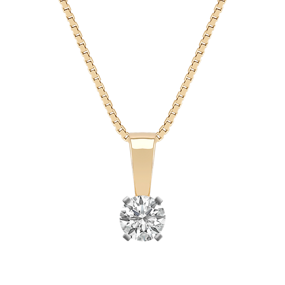 Solitaire Pendant for .25 Carat Round Gemstone (18 in)