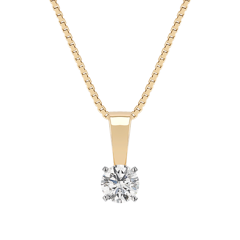 Solitaire Pendant for .25 Carat Round Gemstone (18'')