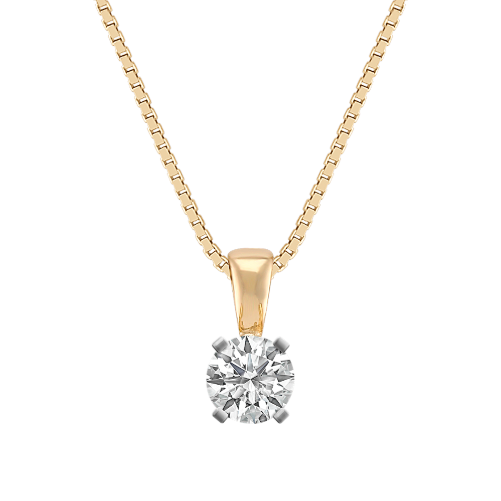 0.3 ct. Natural Diamond Pendant in Yellow Gold