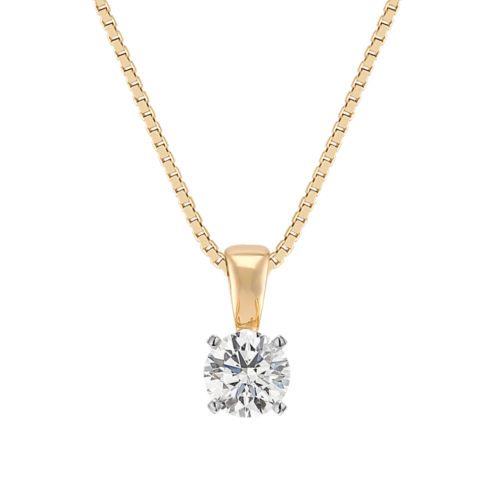 Solitaire Pendant for .35 Carat Round Gemstone (18'')