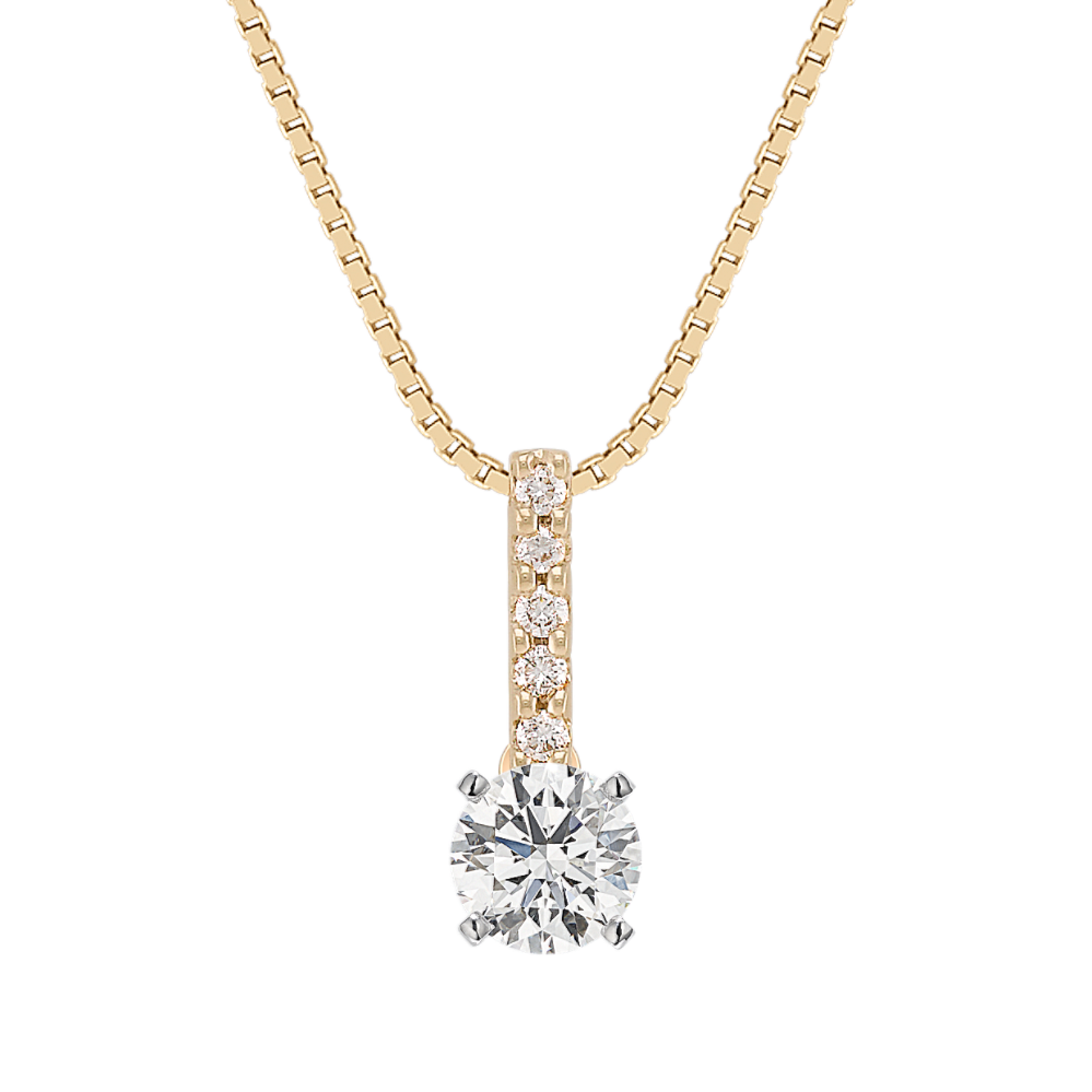 Round Diamond Pendant (18'')