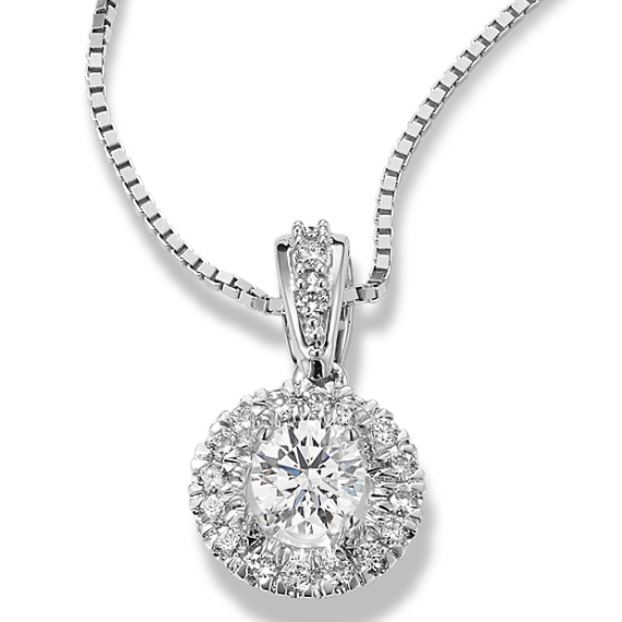 Lumina Pick-Your-Gem Halo Pendant (5.5mm Round)