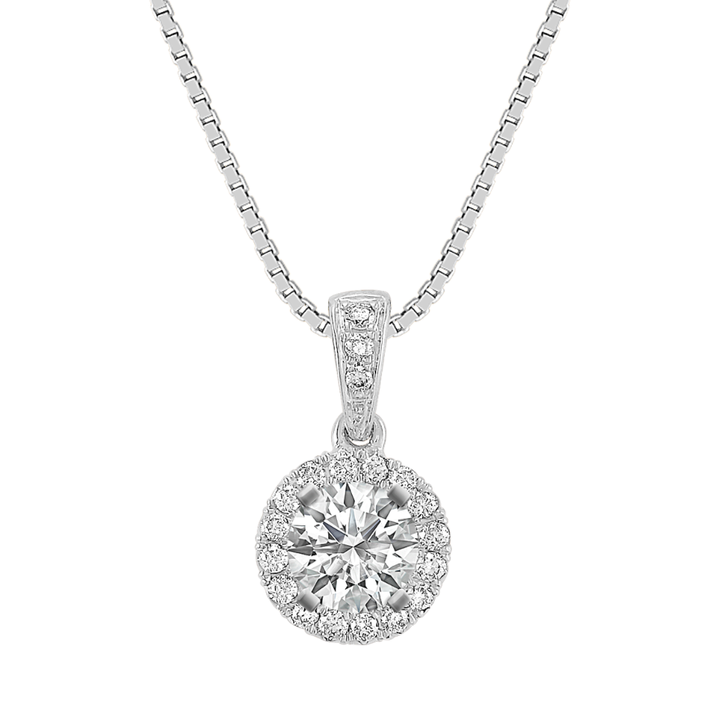 Lumina Pick-Your-Gem Halo Pendant (5.5mm Round)