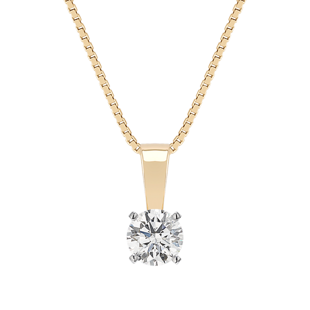 Solitaire Pendant for .35 Carat Round Gemstone (18'')