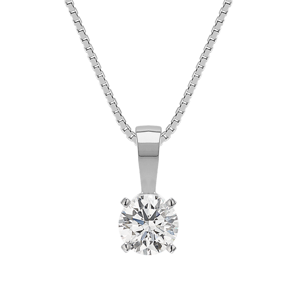 Solitaire Pendant for .50 Carat Round Gemstone (18'')