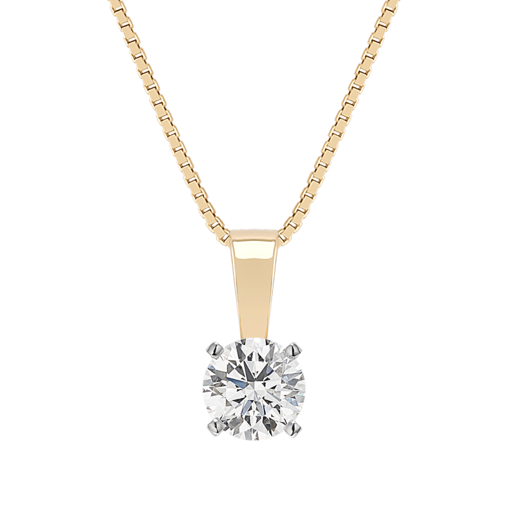 Solitaire Pendant for .50 Carat Round Gemstone (18'')