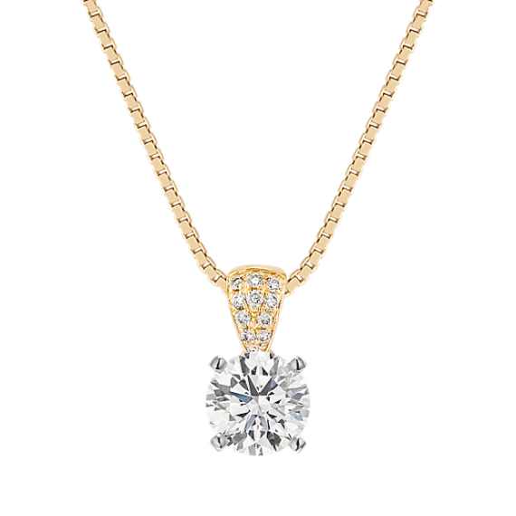 Round Diamond Pendant (18'')