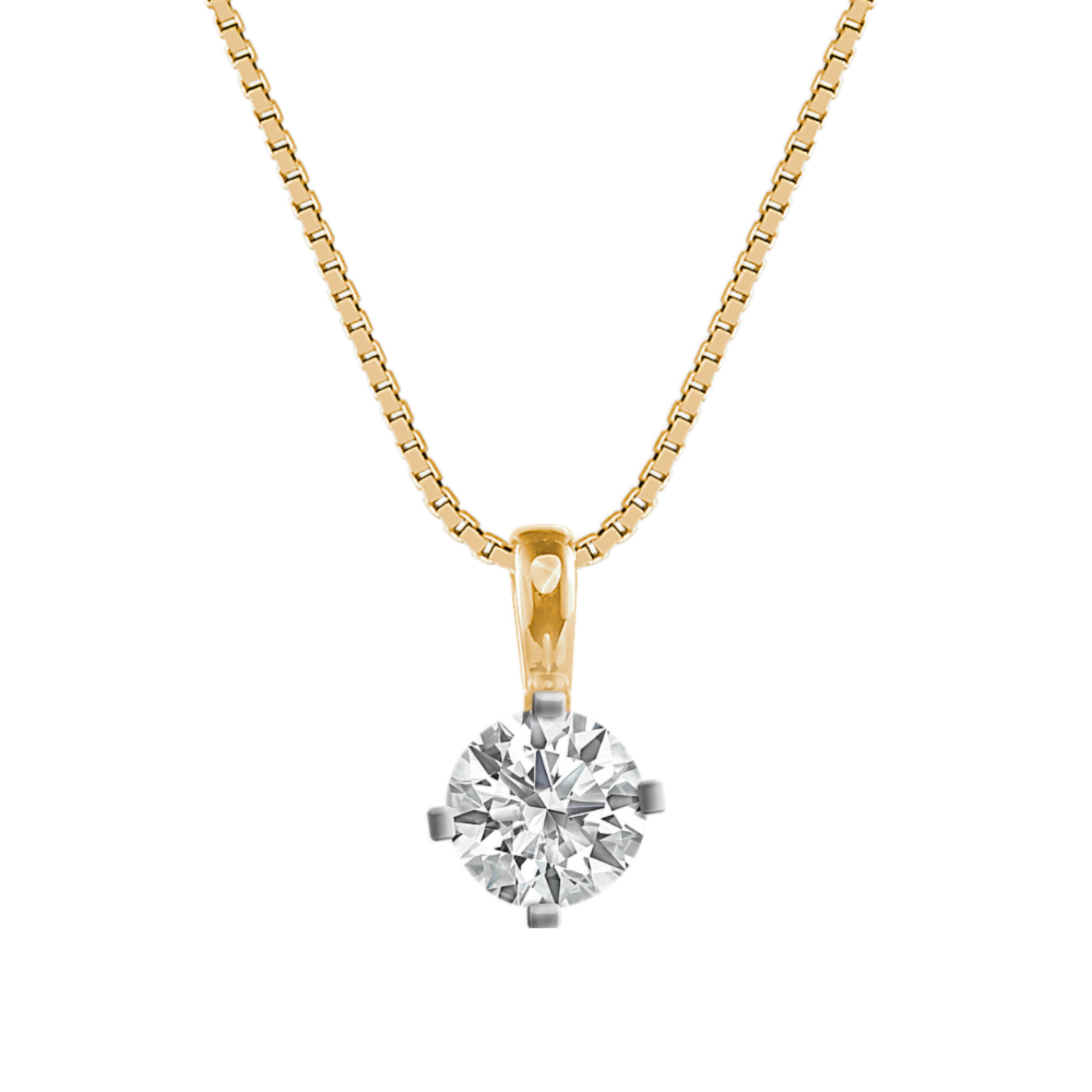 Pick-Your-Gemstone Solitaire Pendant in 14K Yellow Gold (18 in)