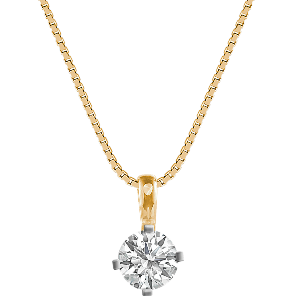 Pick-Your-Gem Solitaire Pendant in 14K Yellow Gold (18 in)