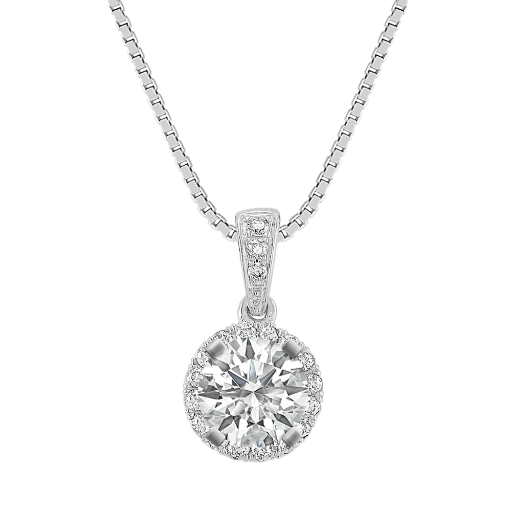 Halo Diamond Pendant (18 in)