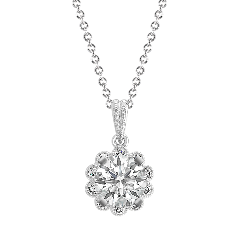 0.52 ct. Natural Diamond Necklace in White Gold | Shane Co.