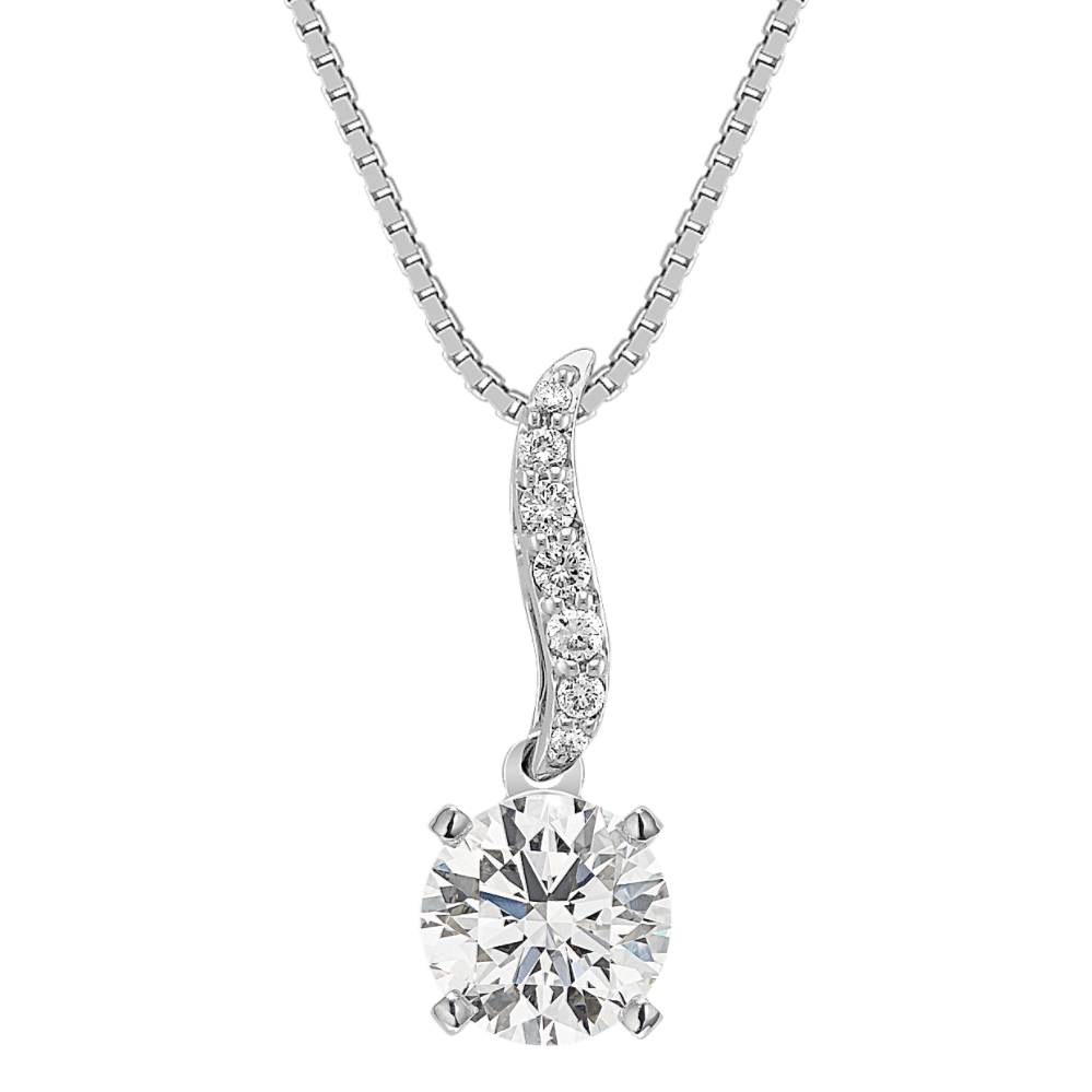 Round Diamond Pendant (18'')