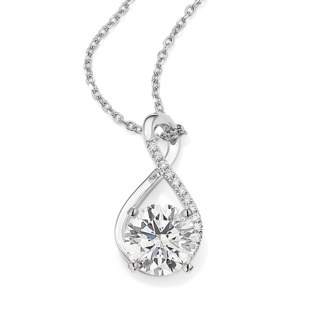 Pick-Your-Gem Diamond Infinity Pendant