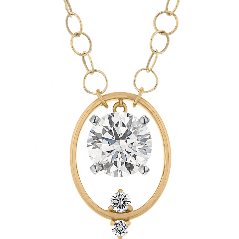 Pick-Your-Own Gemstone Diamond Accented Pendant (18'')