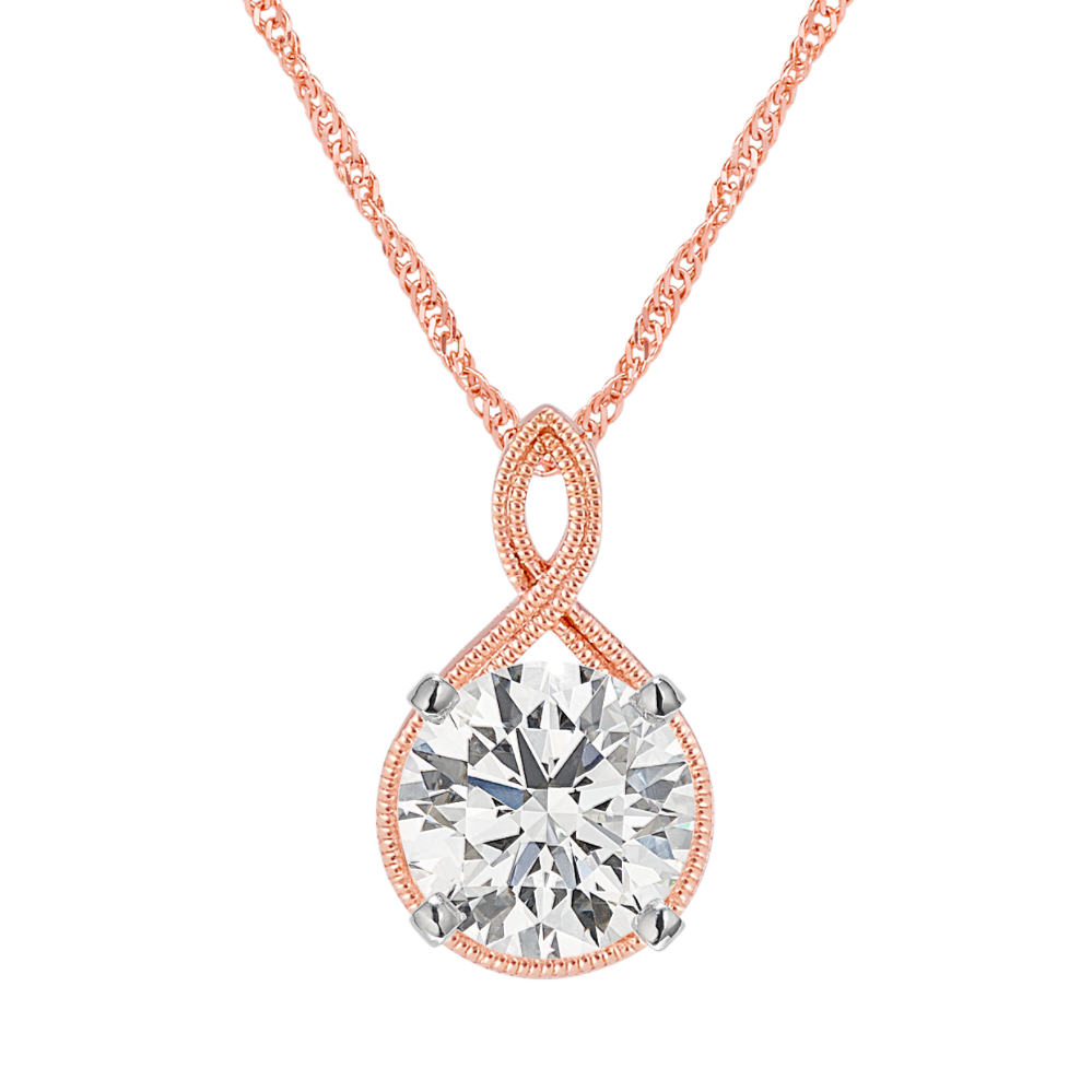 Swirl Pendant for Round Gemstone (20'')