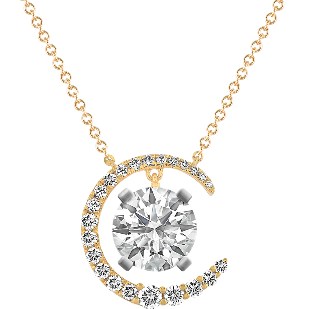 1.2 ct. Natural Diamond Necklace in Yellow Gold